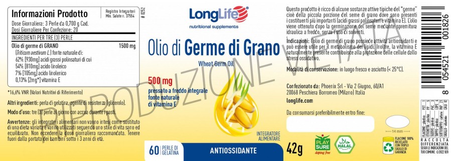 Hot Longlife Olio Di Germe Di Grano