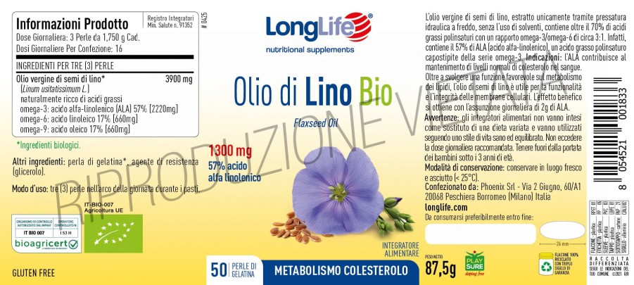 Wholesale Longlife Olio Di Lino Bio