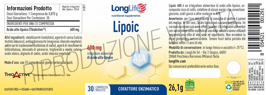 New Longlife Lipoic 600Mg